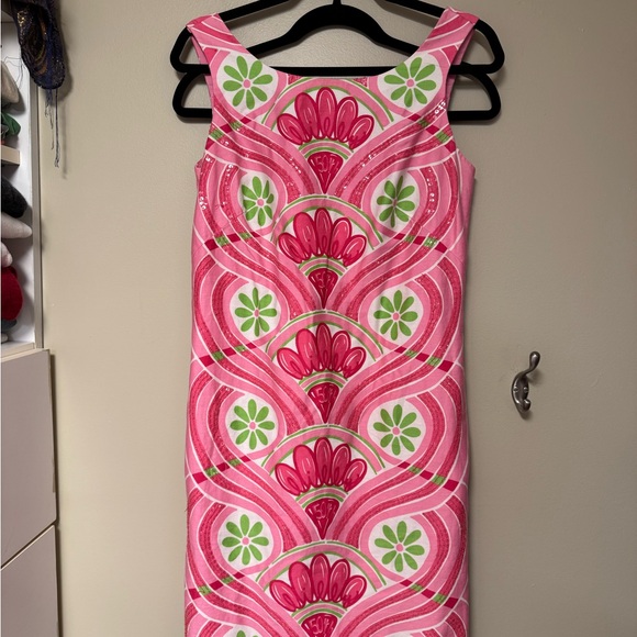 Lilly Pulitzer Dresses & Skirts - Pink Lilly Pulitzer Floral Pattern Sleeveless Shift Dress